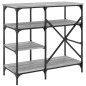 vidaXL Estantería de cocina madera ingeniería metal gris 90x40x84 cm vidaXL Estantería de cocina madera ingeniería metal gris 90x40x84 cm