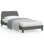 vidaXL Estructura de cama con cabecero de tela gris oscuro 100x200 cm vidaXL Estructura de cama con cabecero de tela gris oscuro 100x200 cm