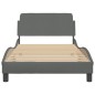vidaXL Estructura de cama con cabecero de tela gris oscuro 100x200 cm vidaXL Estructura de cama con cabecero de tela gris oscuro 100x200 cm
