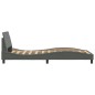 vidaXL Estructura de cama con cabecero de tela gris oscuro 100x200 cm vidaXL Estructura de cama con cabecero de tela gris oscuro 100x200 cm