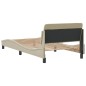 vidaXL Estructura de cama con cabecero de tela color crema 100x200 cm