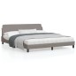 vidaXL Estructura de cama con cabecero de tela gris taupe 180x200 cm