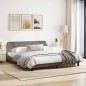vidaXL Estructura de cama con cabecero de tela gris taupe 180x200 cm