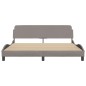vidaXL Estructura de cama con cabecero de tela gris taupe 180x200 cm