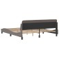 vidaXL Estructura de cama con cabecero de tela gris taupe 180x200 cm