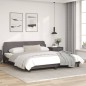 vidaXL Estructura de cama con cabecero cuero sintético gris 180x200cm vidaXL Estructura de cama con cabecero cuero sintético gris 180x200cm