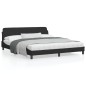 vidaXL Estructura de cama con cabecero de terciopelo negro 180x200 cm