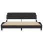 vidaXL Estructura de cama con cabecero de terciopelo negro 180x200 cm