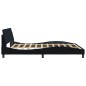 vidaXL Estructura de cama con cabecero de terciopelo negro 180x200 cm