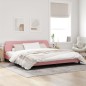 vidaXL Estructura de cama con cabecero de terciopelo rosa 200x200 cm