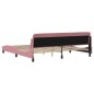 vidaXL Estructura de cama con cabecero de terciopelo rosa 200x200 cm