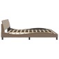 vidaXL Estructura de cama cabecero cuero sintético capuchino 200x200cm