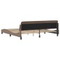 vidaXL Estructura de cama cabecero cuero sintético capuchino 200x200cm