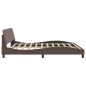 vidaXL Estructura de cama cabecero cuero sintético marrón 200x200 cm vidaXL Estructura de cama cabecero cuero sintético marrón 200x200 cm