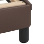 vidaXL Estructura de cama cabecero cuero sintético marrón 200x200 cm vidaXL Estructura de cama cabecero cuero sintético marrón 200x200 cm
