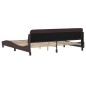 vidaXL Estructura de cama con cabecero de tela marrón oscuro 200x200cm vidaXL Estructura de cama con cabecero de tela marrón oscuro 200x200cm