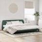 vidaXL Estructura cama con cabecero terciopelo verde oscuro 200x200 cm vidaXL Estructura cama con cabecero terciopelo verde oscuro 200x200 cm
