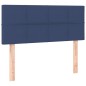vidaXL Cama box spring con colchón y LED tela azul 80x200 cm