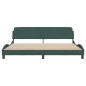 vidaXL Estructura cama con cabecero terciopelo verde oscuro 200x200 cm vidaXL Estructura cama con cabecero terciopelo verde oscuro 200x200 cm