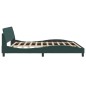 vidaXL Estructura cama con cabecero terciopelo verde oscuro 200x200 cm vidaXL Estructura cama con cabecero terciopelo verde oscuro 200x200 cm