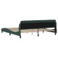 vidaXL Estructura cama con cabecero terciopelo verde oscuro 200x200 cm vidaXL Estructura cama con cabecero terciopelo verde oscuro 200x200 cm