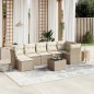 vidaXL Juego de sofás de jardín con cojines beige 8 pzas ratán PE vidaXL Juego de sofás de jardín con cojines beige 8 pzas ratán PE