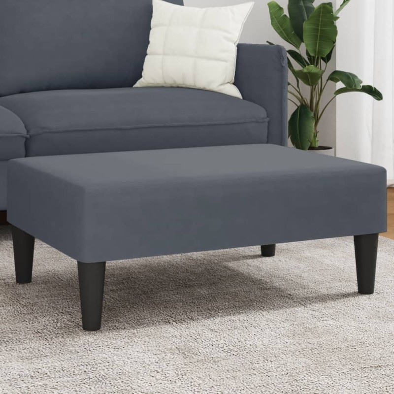 vidaXL Reposapiés de terciopelo gris oscuro 77x55x31 cm vidaXL Reposapiés de terciopelo gris oscuro 77x55x31 cm
