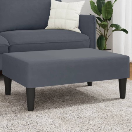 vidaXL Reposapiés de terciopelo gris oscuro 77x55x31 cm
