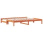 vidaXL Sofá cama nido madera maciza de pino marrón cera 80x200 cm vidaXL Sofá cama nido madera maciza de pino marrón cera 80x200 cm