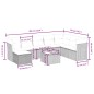 vidaXL Set de muebles de jardín 9 pzas y cojines ratán sintético gris