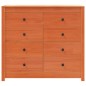 vidaXL Armario auxiliar madera maciza de pino marrón cera 100x40x90 cm