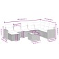 vidaXL Set de sofás de jardín 9 pzas con cojines ratán sintético beige vidaXL Set de sofás de jardín 9 pzas con cojines ratán sintético beige