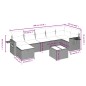 vidaXL Set de sofás de jardín 8 pzas y cojines ratán sintético gris vidaXL Set de sofás de jardín 8 pzas y cojines ratán sintético gris