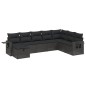 vidaXL Set de sofás de jardín 8 piezas y cojines ratán sintético negro vidaXL Set de sofás de jardín 8 piezas y cojines ratán sintético negro