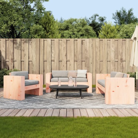 vidaXL Juego de muebles de jardín 2 pzas madera maciza abeto Douglas