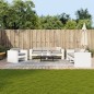 vidaXL Juego de muebles de jardín 2 piezas madera maciza pino blanco vidaXL Juego de muebles de jardín 2 piezas madera maciza pino blanco