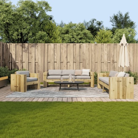 vidaXL Juego de muebles de jardín 2 pzas madera de pino impregnada