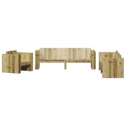vidaXL Juego de muebles de jardín 2 pzas madera de pino impregnada