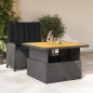 vidaXL Set comedor de jardín 2 pzas con cojines ratán sintético negro vidaXL Set comedor de jardín 2 pzas con cojines ratán sintético negro