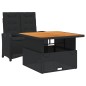 vidaXL Set comedor de jardín 2 pzas con cojines ratán sintético negro vidaXL Set comedor de jardín 2 pzas con cojines ratán sintético negro