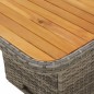 vidaXL Juego de comedor jardín 2 pzas con cojines ratán sintético gris