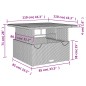 vidaXL Juego de comedor de jardín 4 piezas con cojines ratán PE gris vidaXL Juego de comedor de jardín 4 piezas con cojines ratán PE gris