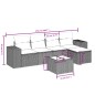 vidaXL Set de sofás de jardín 6 piezas y cojines ratán sintético negro vidaXL Set de sofás de jardín 6 piezas y cojines ratán sintético negro
