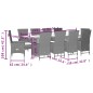 vidaXL Set comedor de jardín 11 pzas con cojines ratán sintético beige vidaXL Set comedor de jardín 11 pzas con cojines ratán sintético beige
