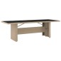 vidaXL Set comedor de jardín 7 pzas con cojines ratán sintético beige