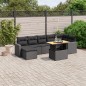 vidaXL Set de sofás de jardín 8 piezas y cojines ratán sintético negro