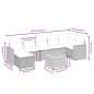 vidaXL Set de sofás de jardín 8 piezas y cojines ratán sintético negro vidaXL Set de sofás de jardín 8 piezas y cojines ratán sintético negro