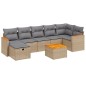 vidaXL Juego de sofás jardín con cojines beige mezcla 8 pzas ratán PE vidaXL Juego de sofás jardín con cojines beige mezcla 8 pzas ratán PE