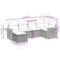 vidaXL Set de comedor de jardín 7 pzas y cojines ratán sintético negro vidaXL Set de comedor de jardín 7 pzas y cojines ratán sintético negro