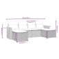 vidaXL Set de muebles de jardín 6 pzas y cojines ratán sintético gris vidaXL Set de muebles de jardín 6 pzas y cojines ratán sintético gris